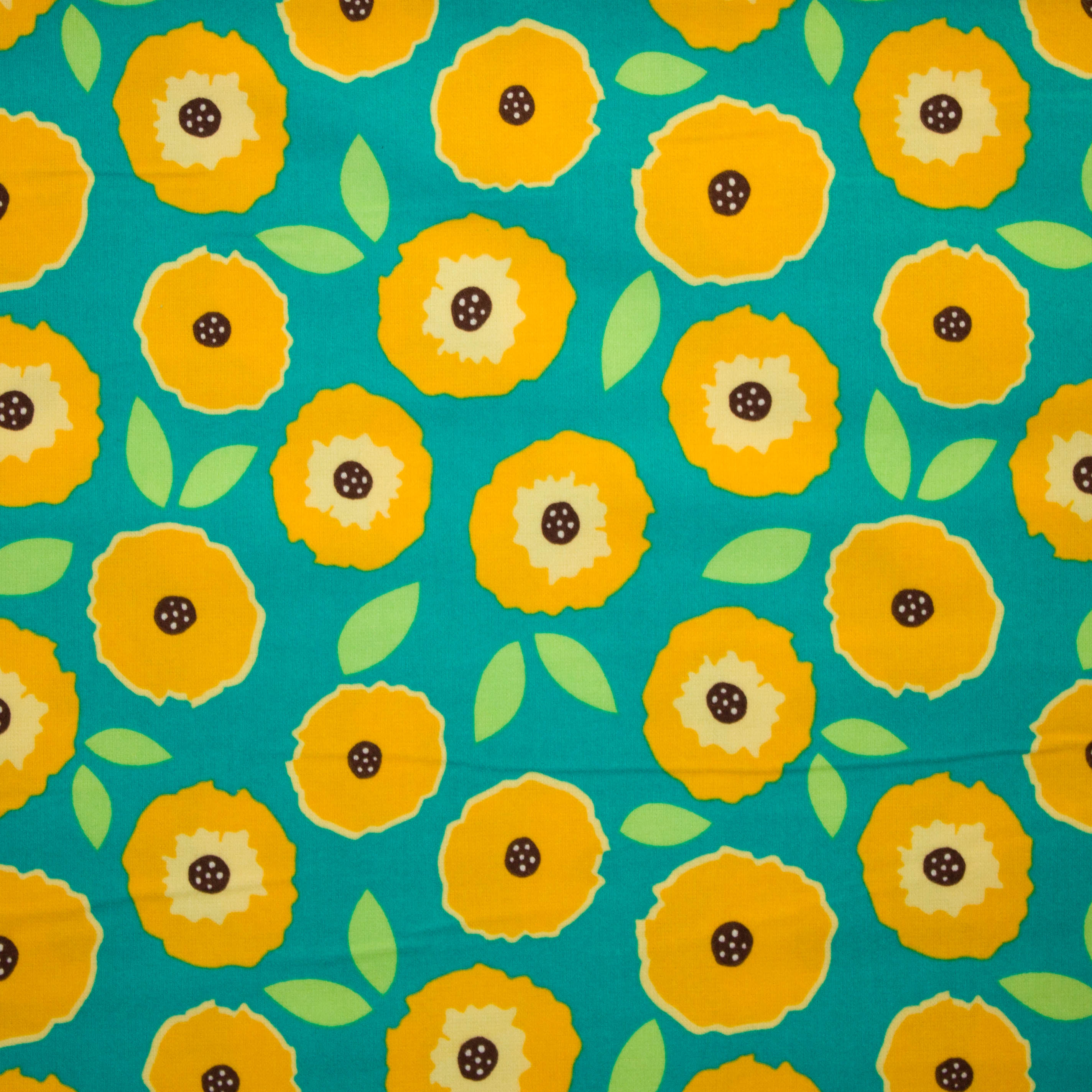 Flanel blauw met madeline bloemen